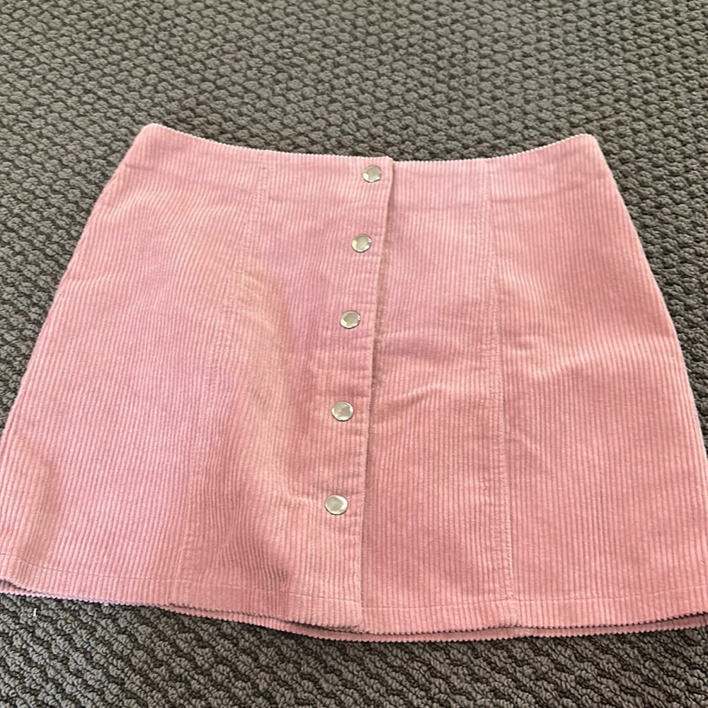 Forever 21 pink corduroy mini skirt
